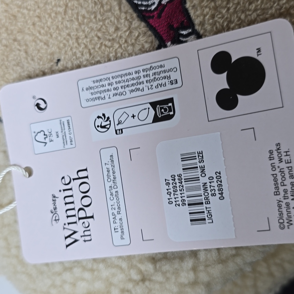 Disney Winnie the Pooh Sherpa Crossbody Satchel Primark NWT - Picture 7 of 7